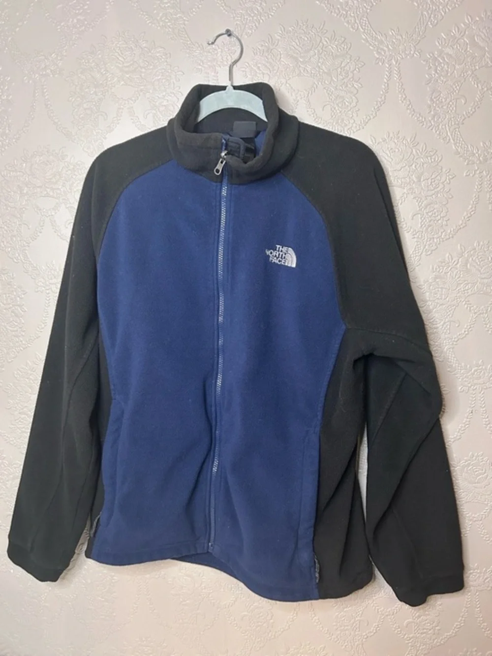 The North Face Navy Blue and Black Fleece Jacket